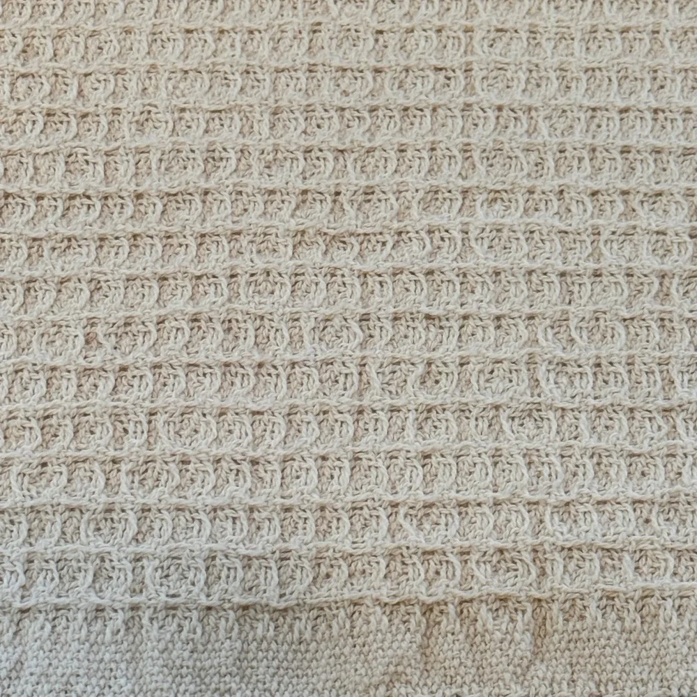 Manual Woodworkers Weavers Leaping Deer Christmas Woven Throw Blanket Cotton USA